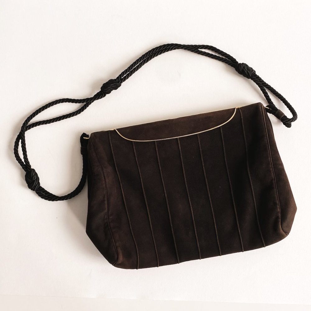 FENDI VTG Black Fabric Clutch - Picture 4 of 10